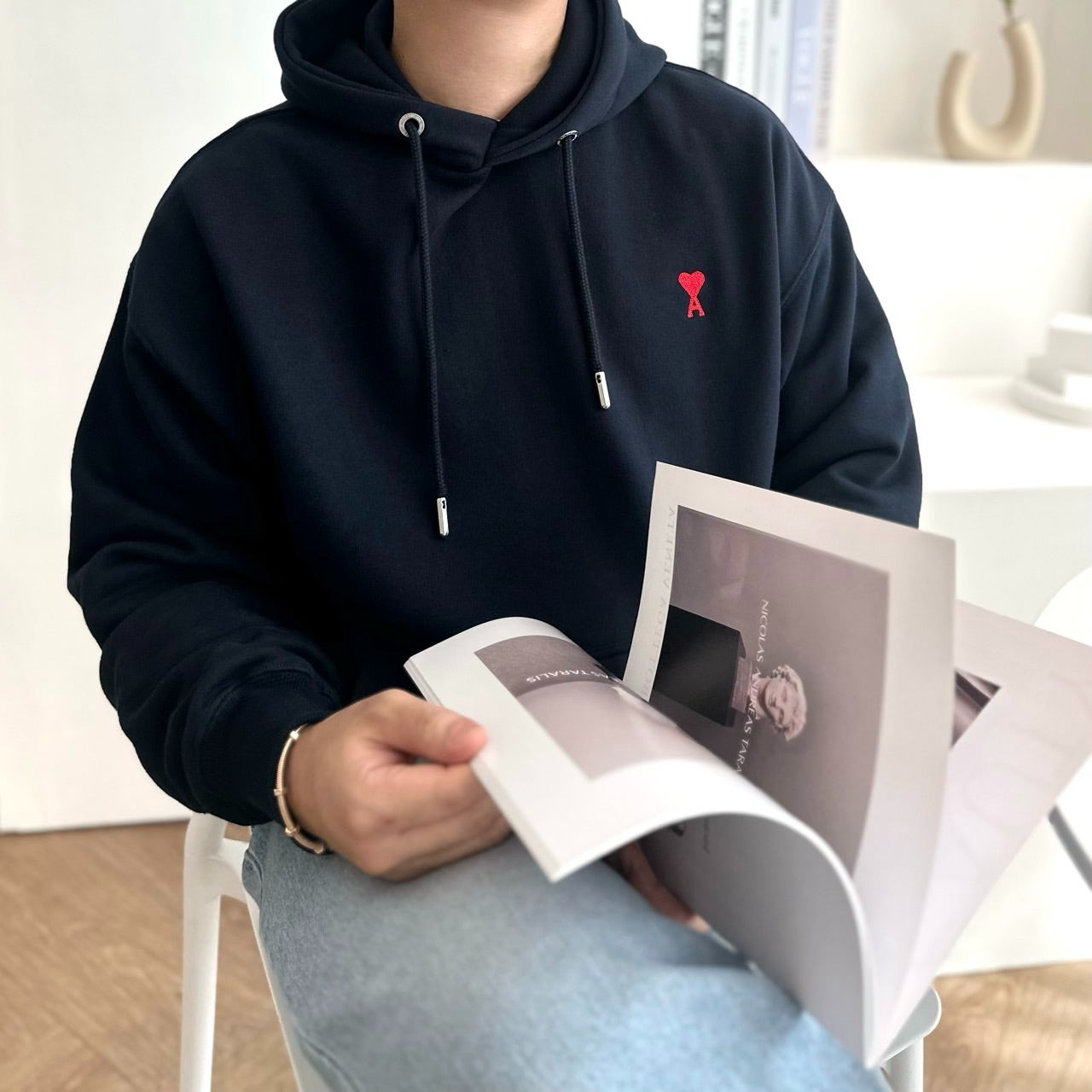 아디다스-상의-국내배송 레드 드 꾀흐 후드 스웨트 셔츠
