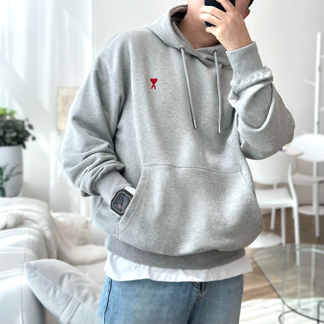 아디다스-상의-국내배송 레드 드 꾀흐 후드 스웨트 셔츠