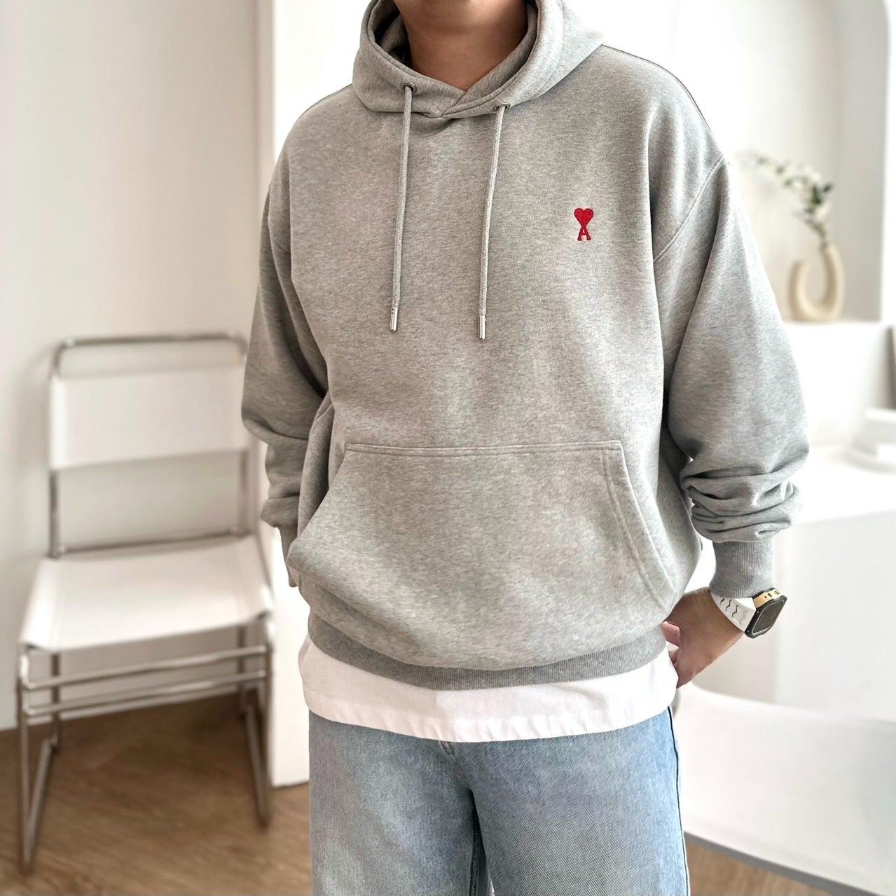아디다스-상의-국내배송 레드 드 꾀흐 후드 스웨트 셔츠