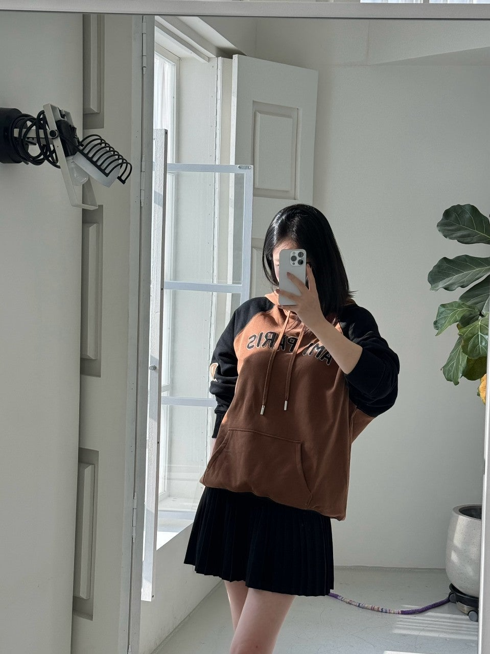 아디다스-상의-국내배송 투톤 후드