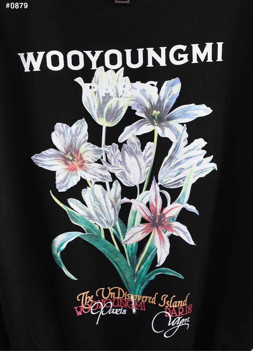 우영미-상의-국내배송 언디스커버리드 플라워 프린트 후드