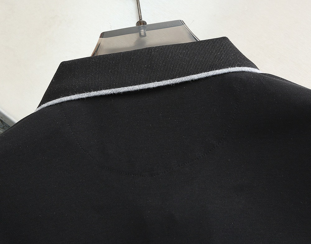 브루넬로쿠치넬리-상의-국내배송 자수로고 면실크 집업카라티