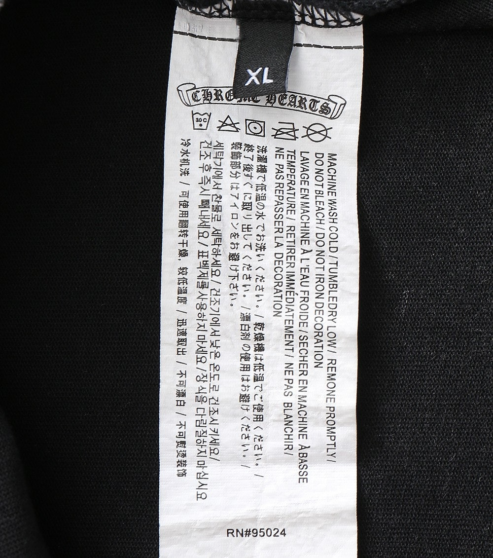 크롬하츠-상의-국내배송 자수패치 로고 워싱 데미지 라운드