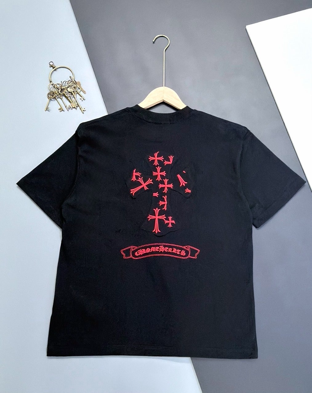 크롬하츠-상의-국내배송 Cross 로고 티셔츠