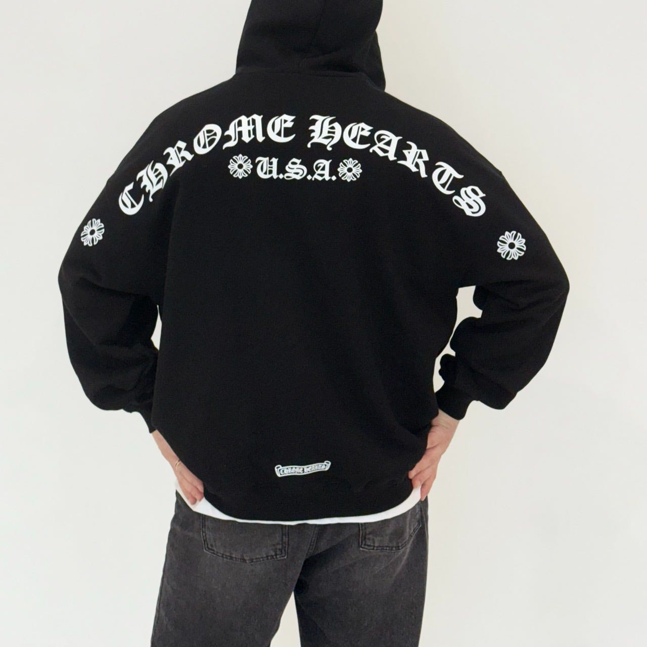 크롬하츠-상의-국내배송 U.S.A T 로고 후드 집업
