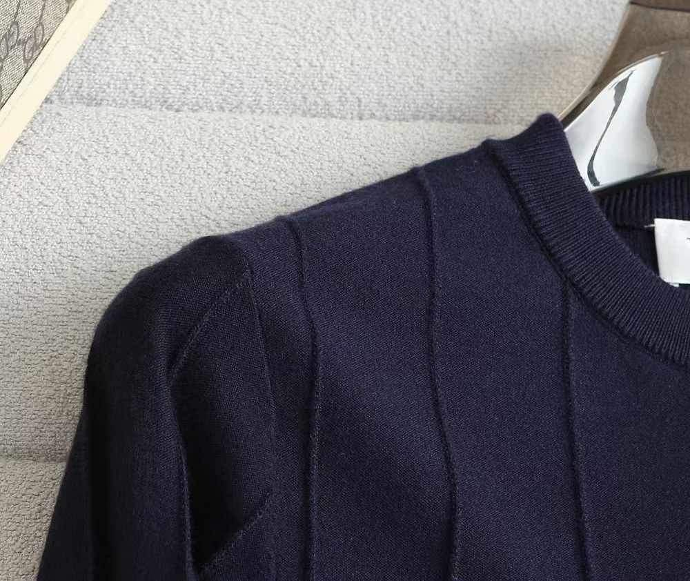 톰브라운-상의-국내배송 골지 스트라이프패턴 양모니트 라운드