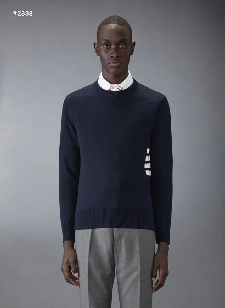 톰브라운-상의-국내배송 밀라노 사선 4바 라운드 니트