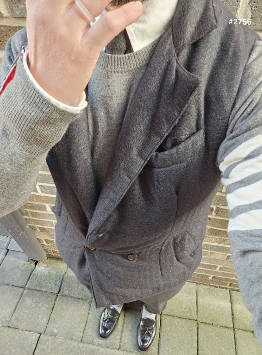톰브라운-상의-국내배송 밀라노 4바 클래식 라운드 니트