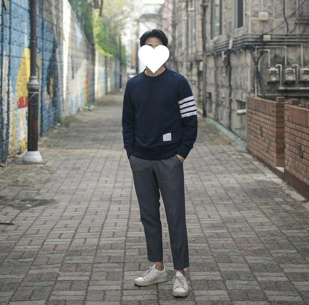 톰브라운-상의-국내배송 사선완장 맨투맨