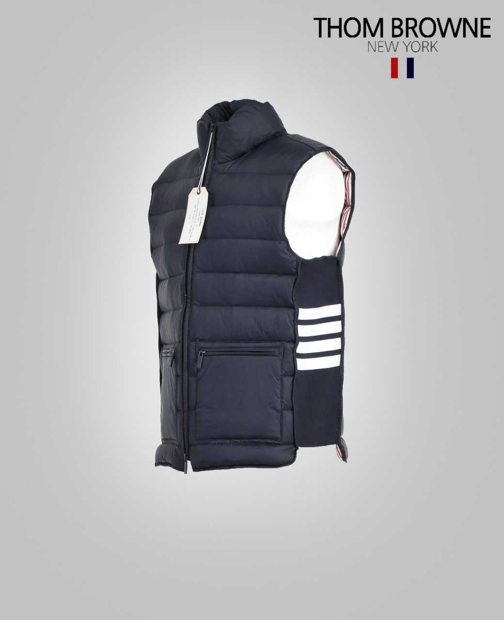 톰브라운-상의-국내배송 울트라 라이트 나일론 테크 퍼넬 넥 다운 베스트