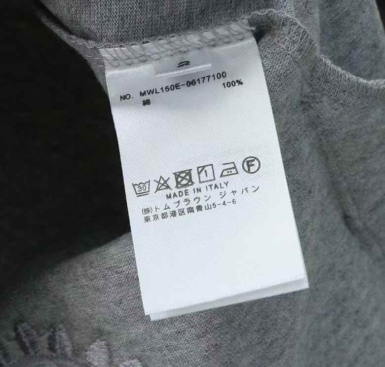 톰브라운-상의-국내배송 자수로고 실크라운드 티셔츠