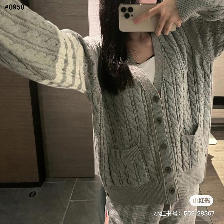 톰브라운-상의-국내배송 케이블 가디건