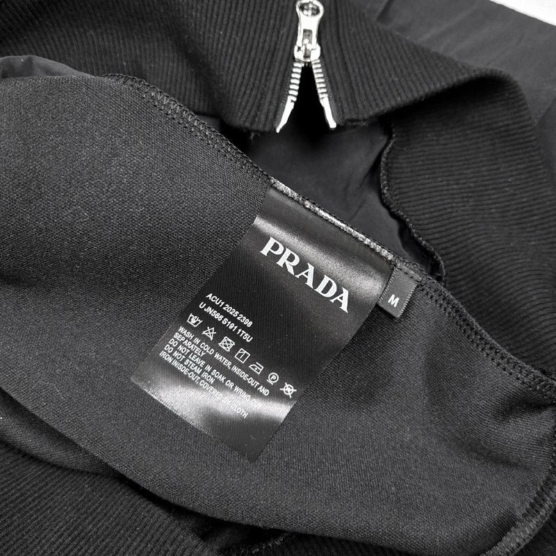프라다-상의-국내배송 배색포인트 후드집업