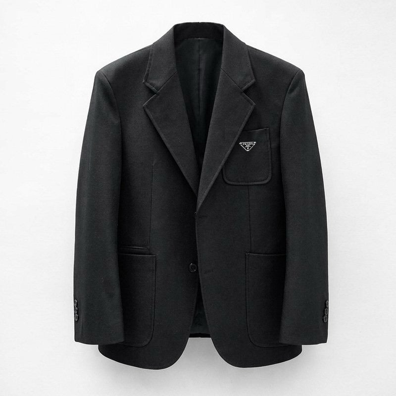 프라다-상의-국내배송 포켓플레이트 블레이저