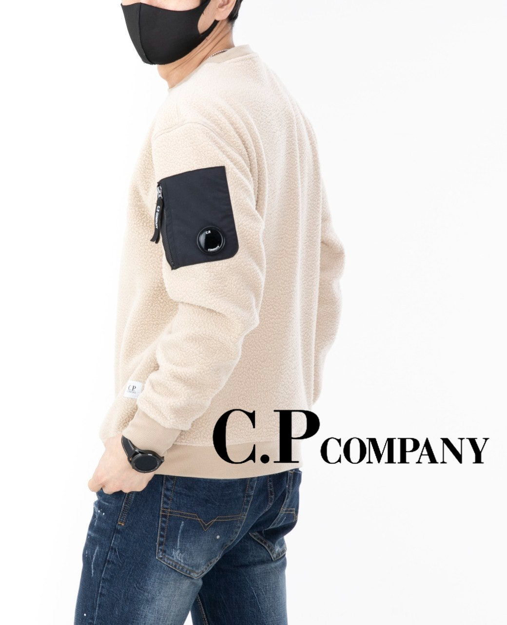 CP컴퍼니-상의-국내배송 후리스 렌즈패치 맨투맨