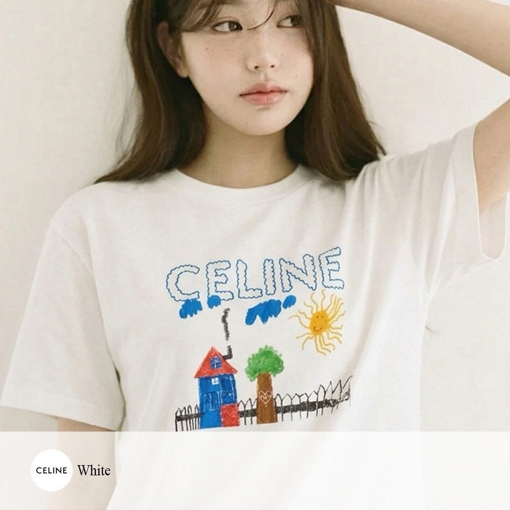 셀린느-상의-국내배송 house tree and sun 프린팅 티셔츠