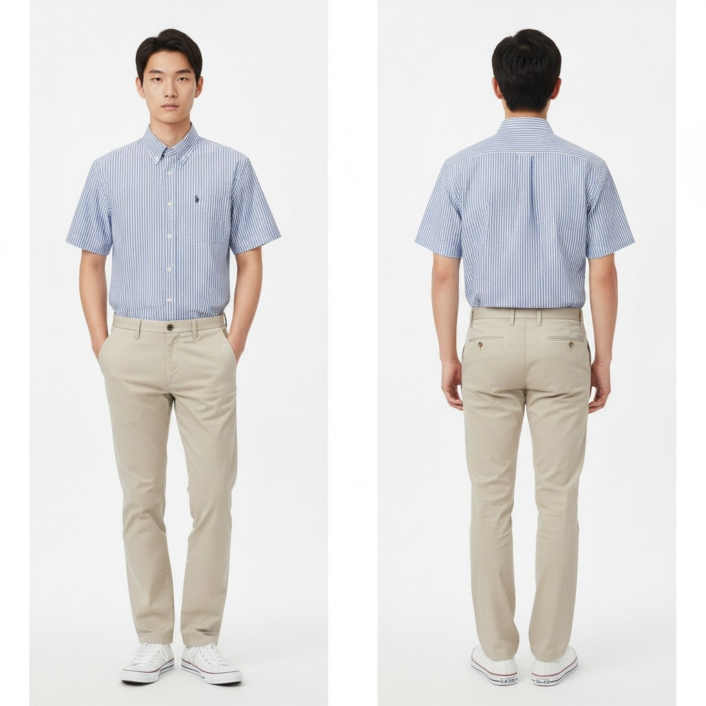 폴로랄프로렌-상의-국내배송 POLO 린넨 스트라이프 반팔셔츠