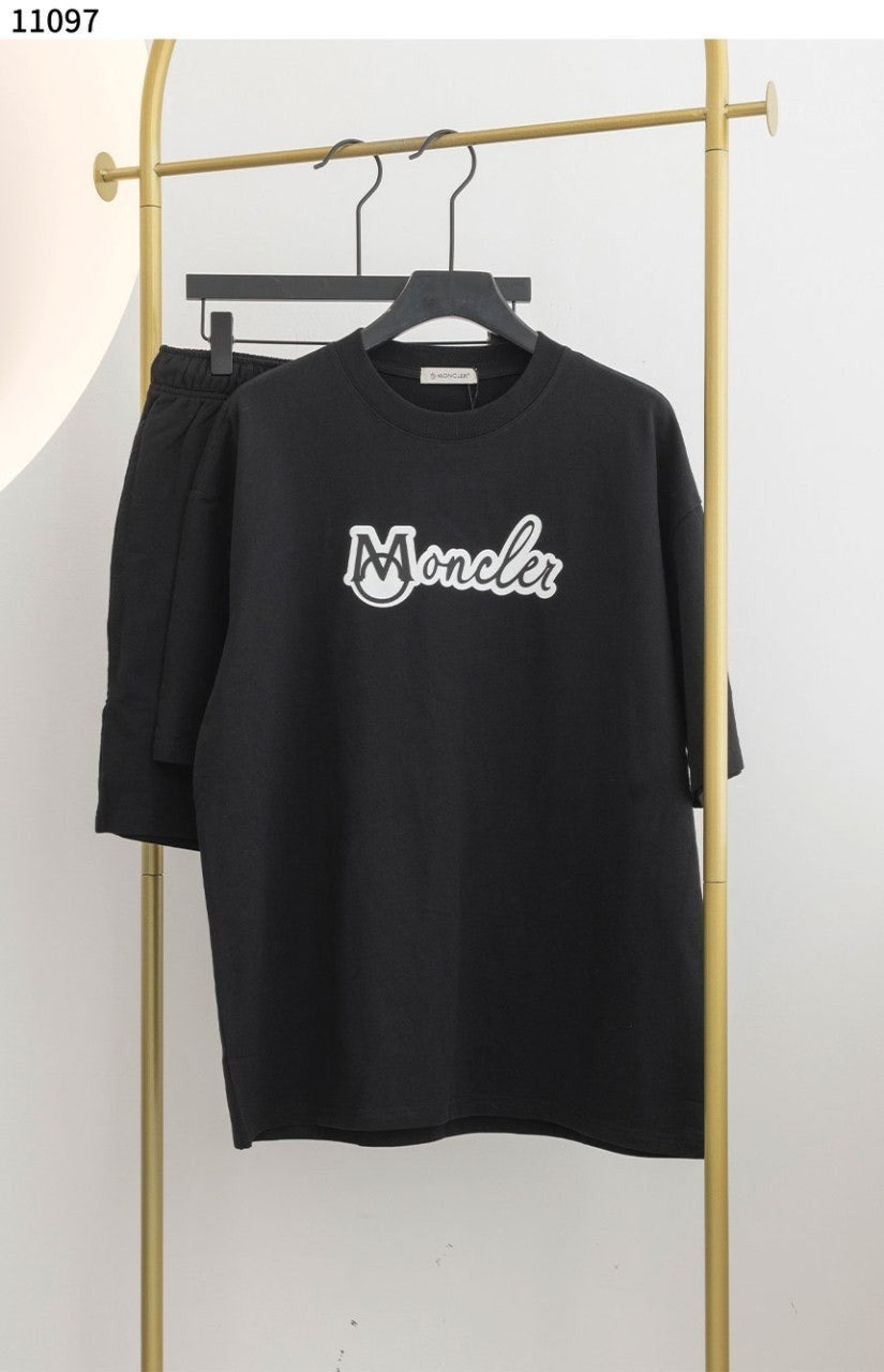 몽클레어-세트-국내배송 더블 칼라 코튼 티셔츠 하프팬츠 셋