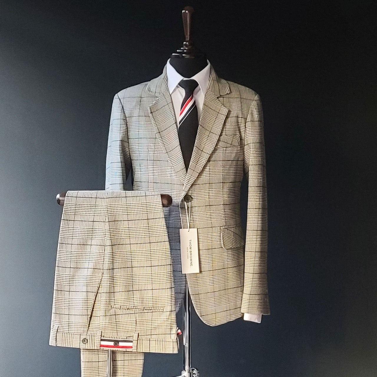 톰브라운-세트-국내배송 하운드투스 체크 정장 세트