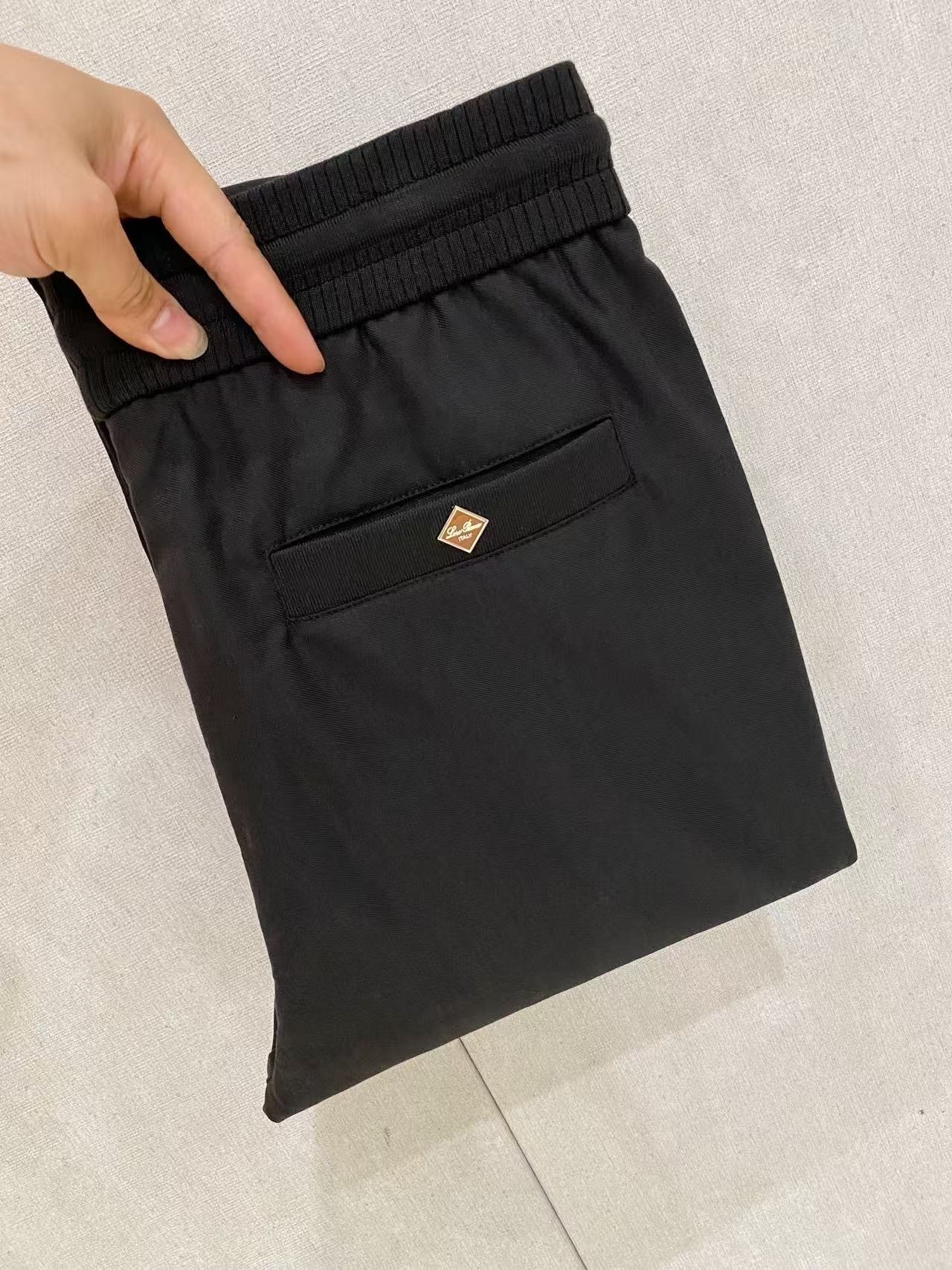 로로피아나-하의-국내배송 와펜로고 클래식 밴딩팬츠