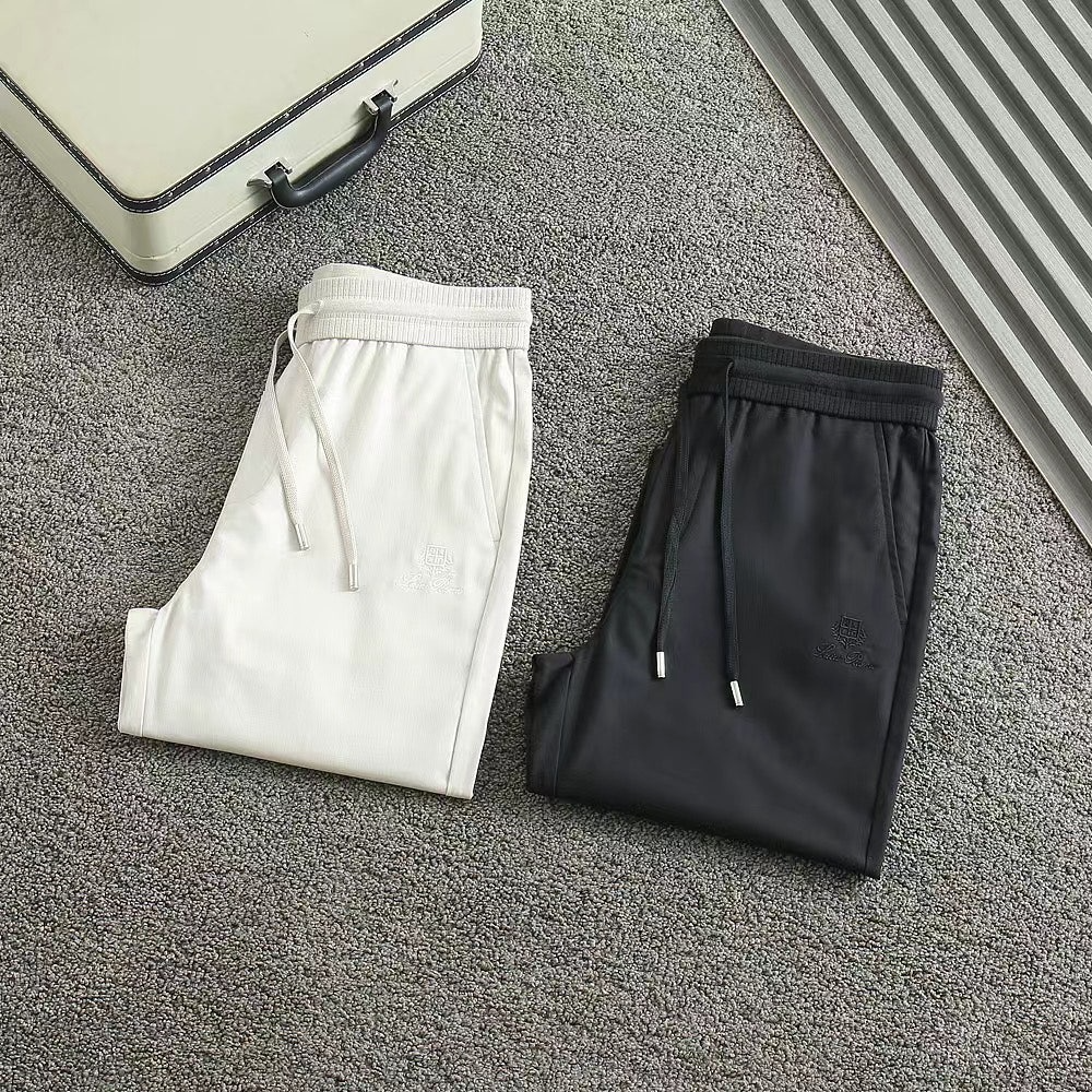 로로피아나-하의-국내배송 와펜로고 클래식 밴딩팬츠
