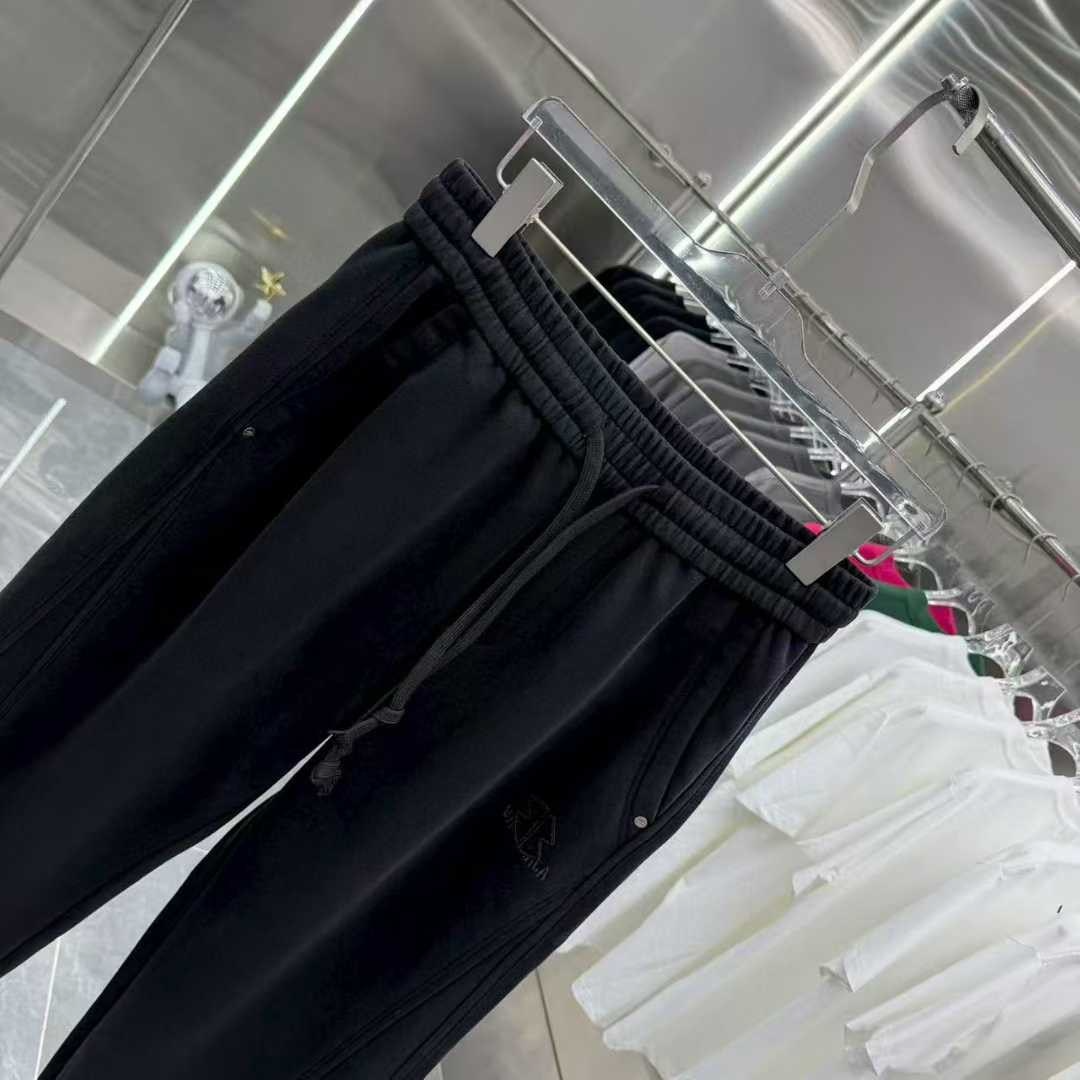 발렌시아가-하의-국내배송 레터링 자수로고 워싱 와이드 팬츠