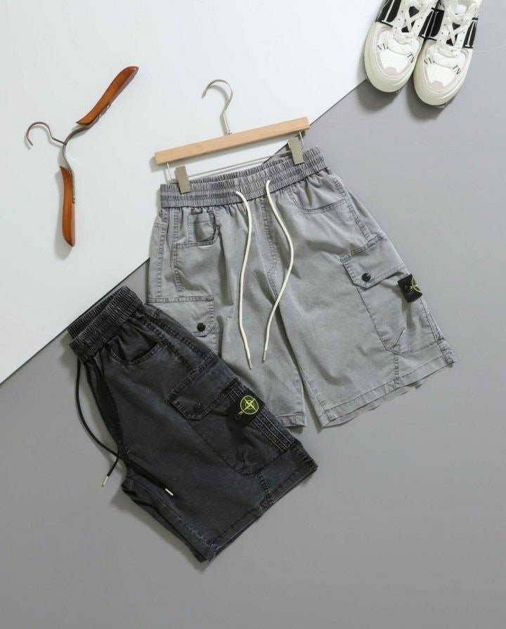 스톤아일랜드-하의-국내배송 버뮤다 와펜 카고 하프팬츠