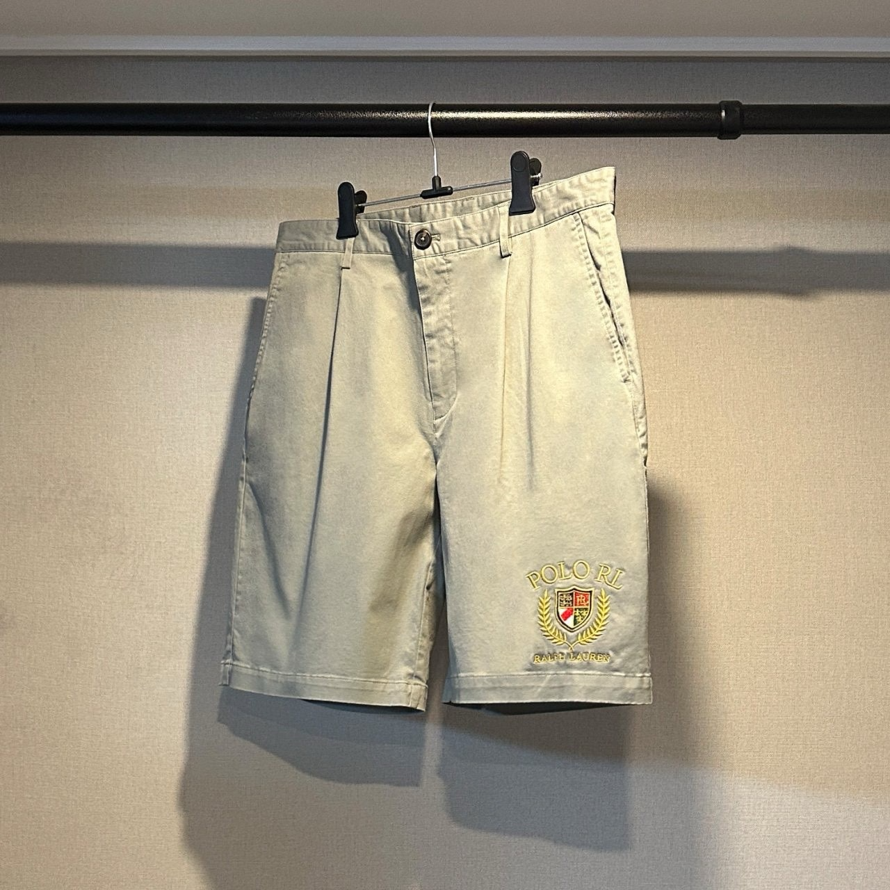 폴로랄프로렌-하의-국내배송 월계수 자수 장식 하프팬츠