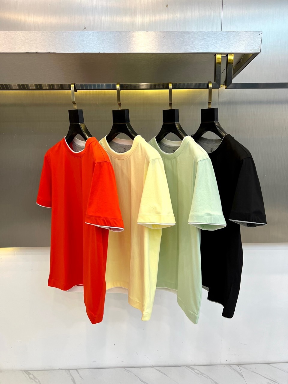 브루넬로쿠치넬리-상의-해외배송 크루넥 반팔(4color)