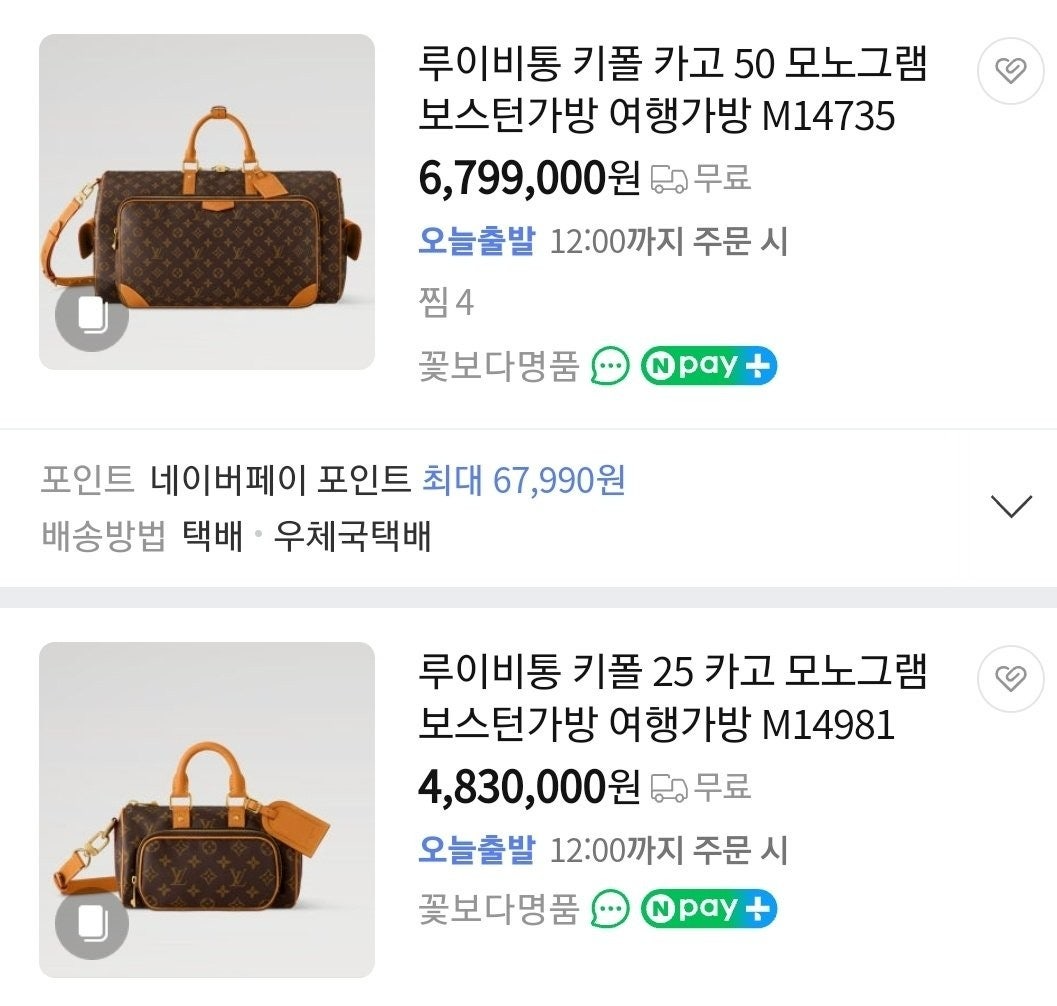 루이비통-가방-국내배송 키폴 카고 50