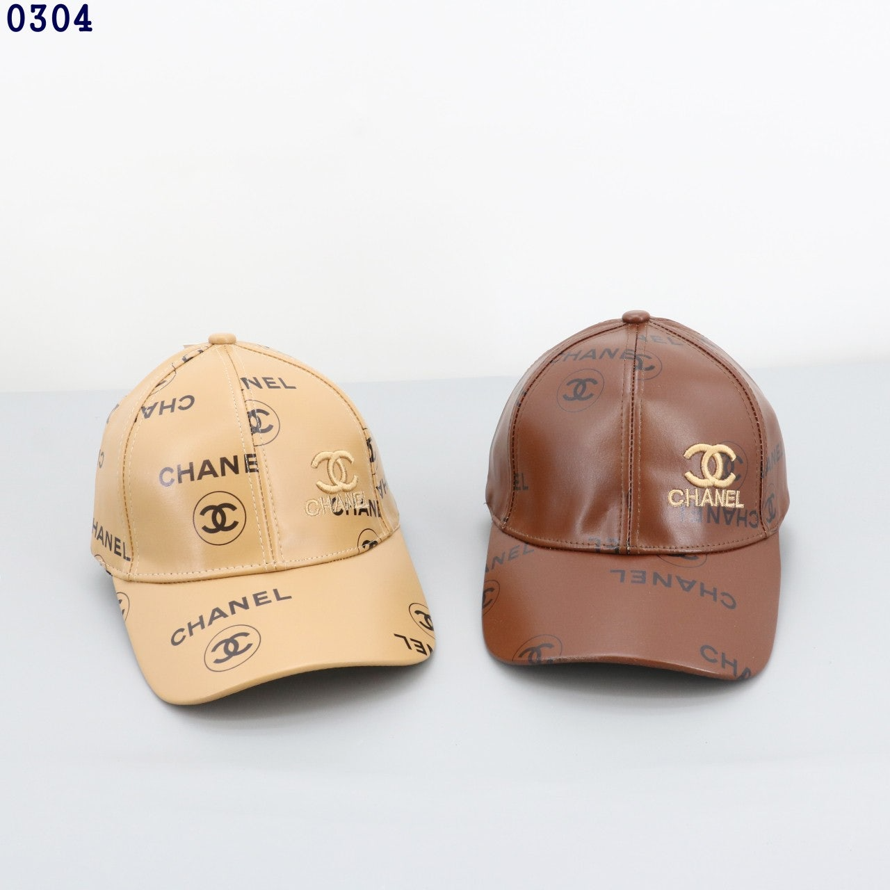 샤넬-모자-국내배송 가죽 로고 볼캡 모자