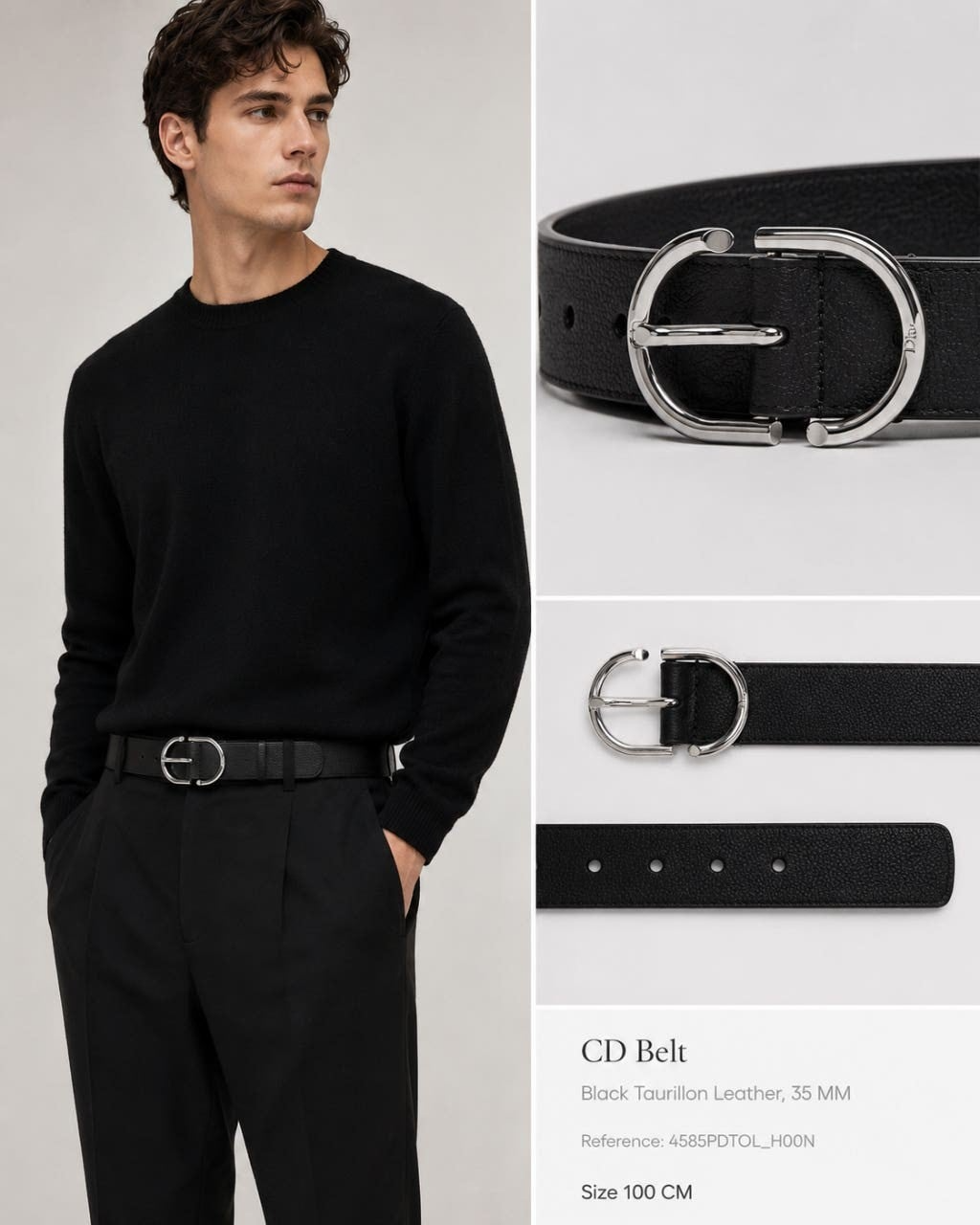 디올-벨트-국내배송 CD 트리옹 가죽 35mm (최상위버전) 벨트