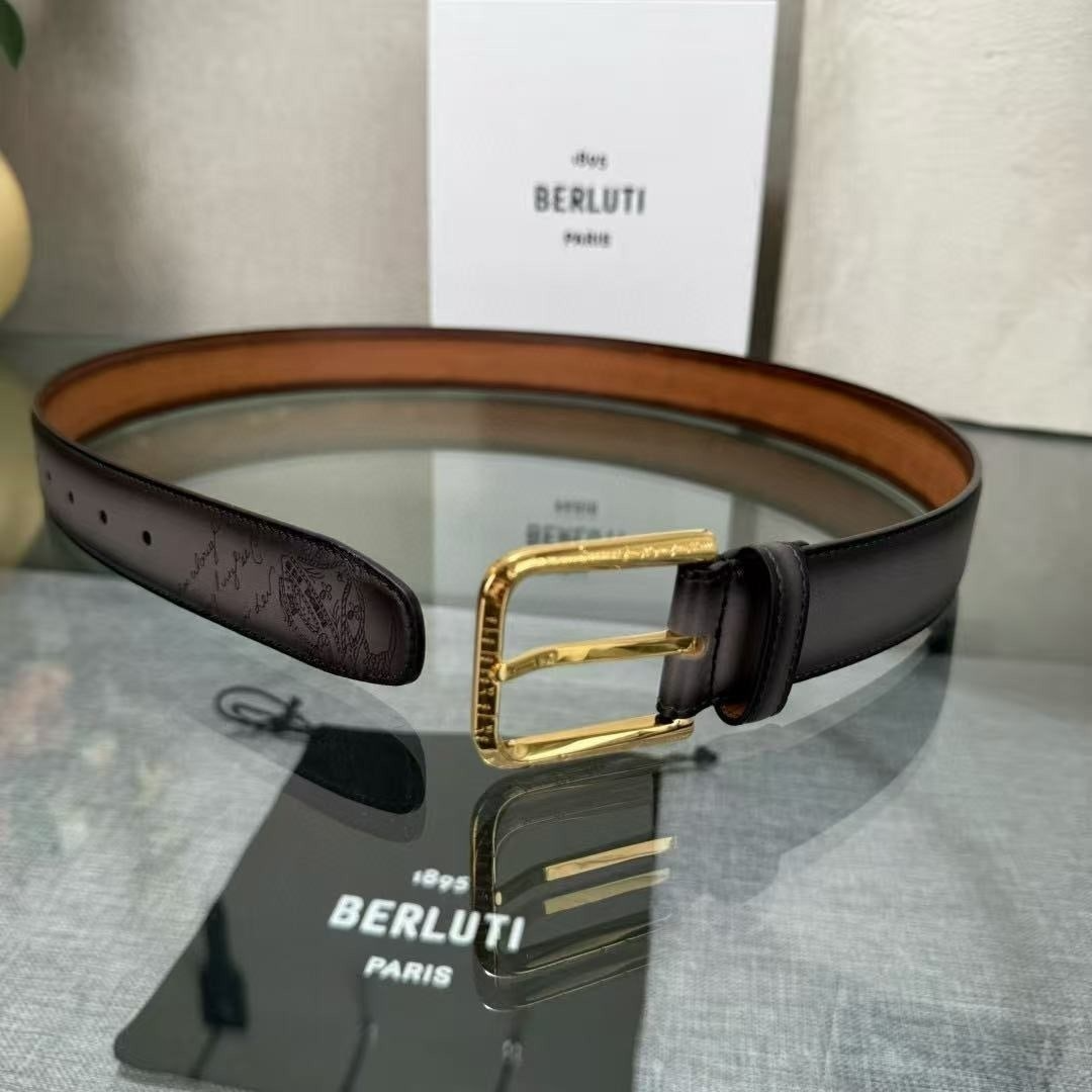 벨루티-벨트-국내배송 베르티에르 콜렉티브 레더 벨트