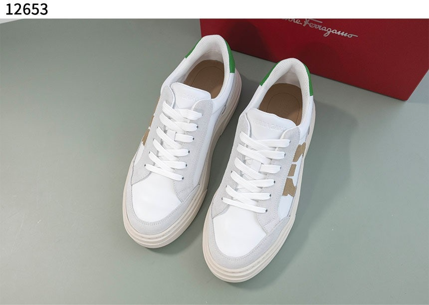 페레가모-벨트-국내배송 Gancini-Patch Calfskin Sneakers