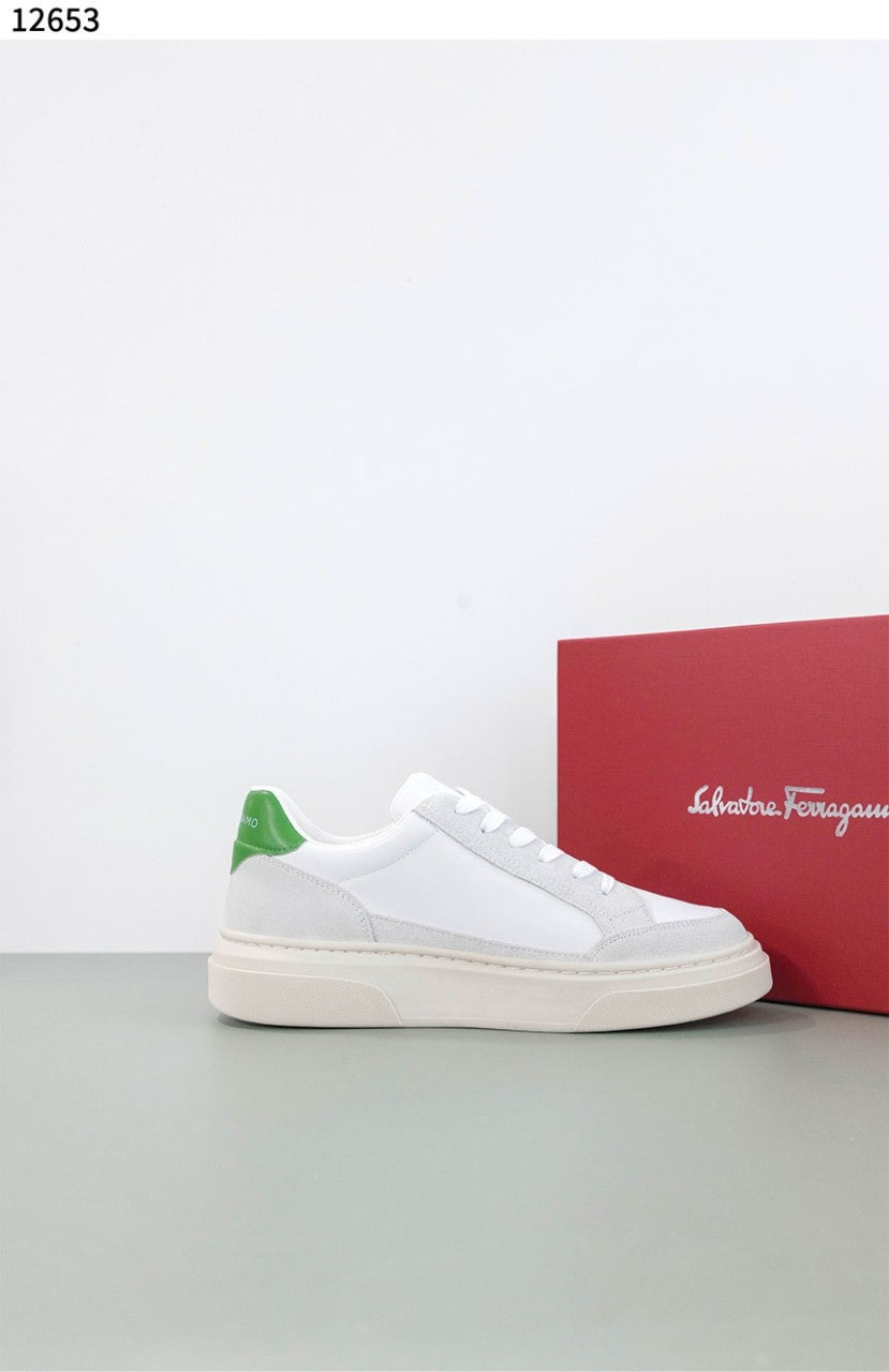 페레가모-벨트-국내배송 Gancini-Patch Calfskin Sneakers