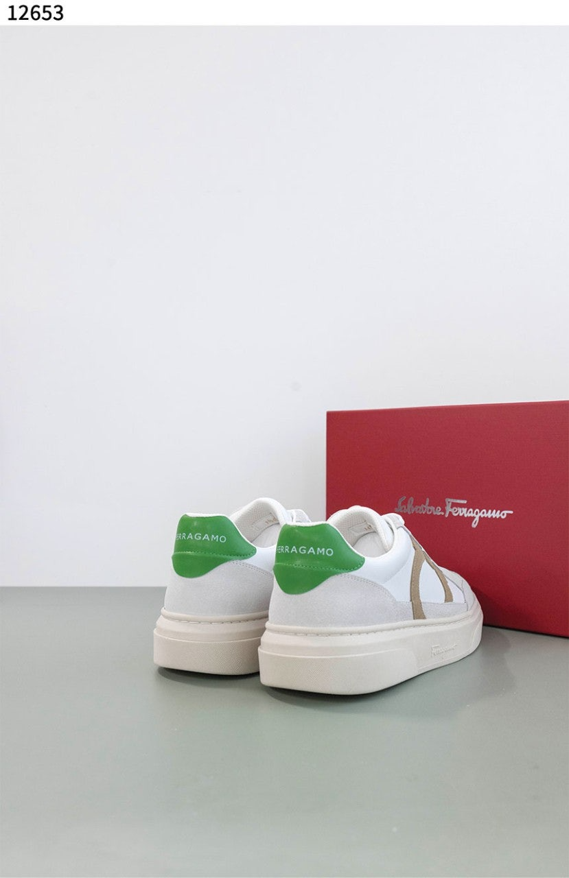 페레가모-벨트-국내배송 Gancini-Patch Calfskin Sneakers