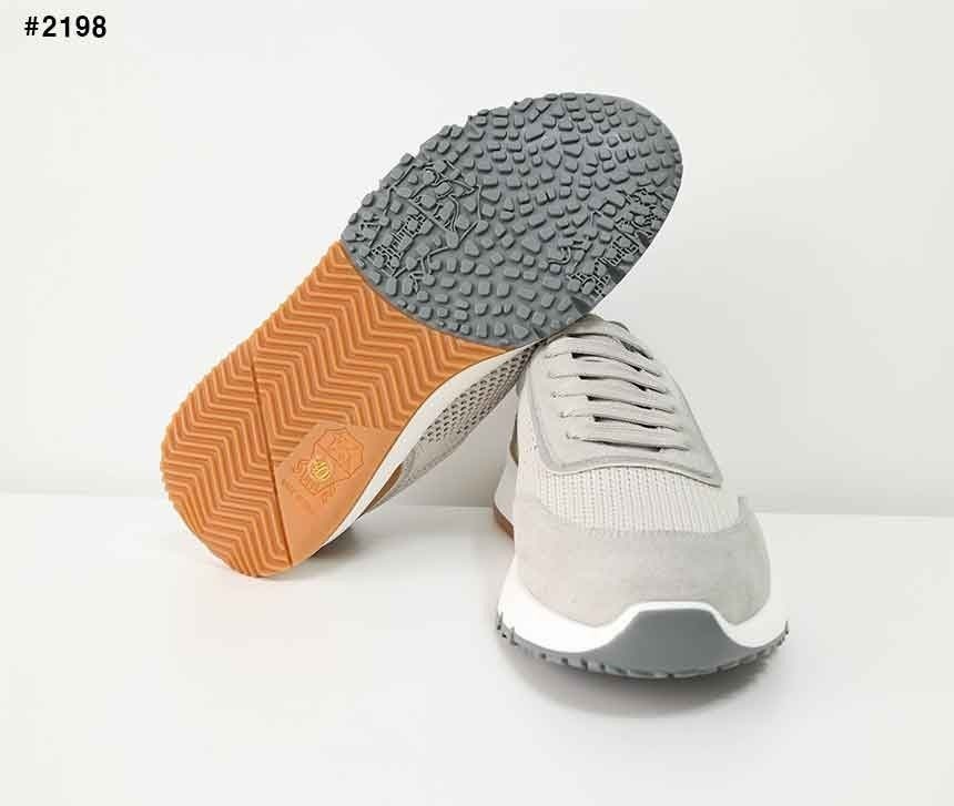 브루넬로쿠치넬리-신발-국내배송 스웨이드 그레이 스니커즈