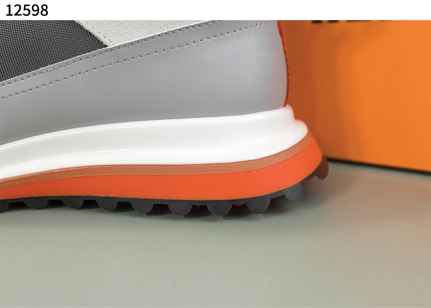 에르메스-신발-국내배송 리더 스니커즈 트윌 카프스킨 스웨이드 고트스킨