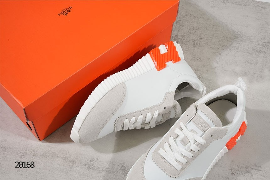 에르메스-신발-국내배송 바운싱 스니커즈 레더 스웨이드 스니커즈