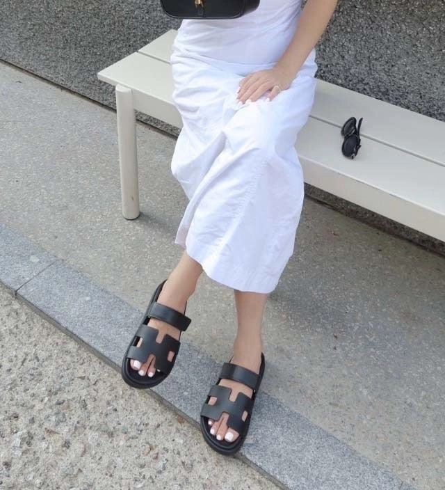 에르메스-신발-국내배송 시프레 샌들 블랙
