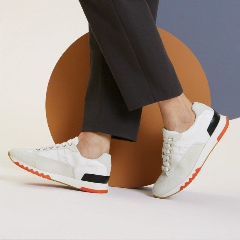 에르메스-신발-국내배송 트레일 남성 스니커즈 화이트 오렌지