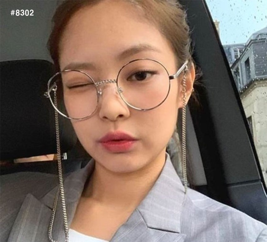 샤넬-안경-국내배송 빈티지 라운드 체인 실버 안경테