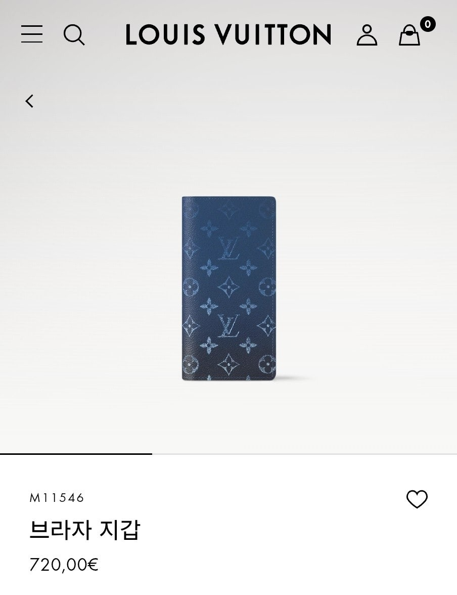 루이비통-지갑-국내배송 브라짜 월릿 장지갑