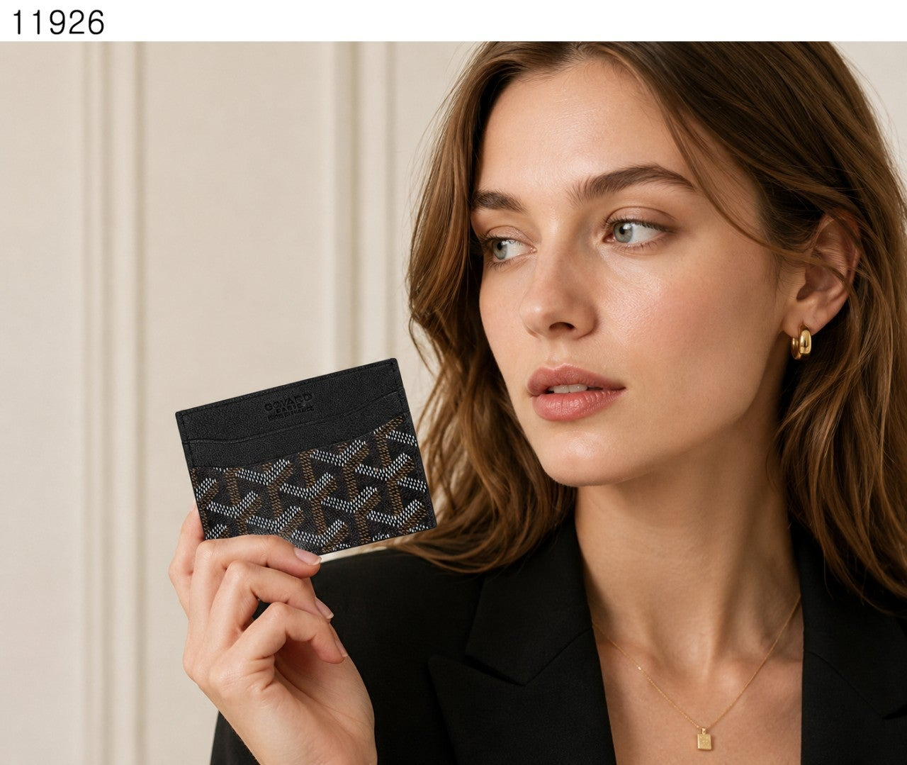 고야드-지갑-국내배송 saint sulpice card holder black