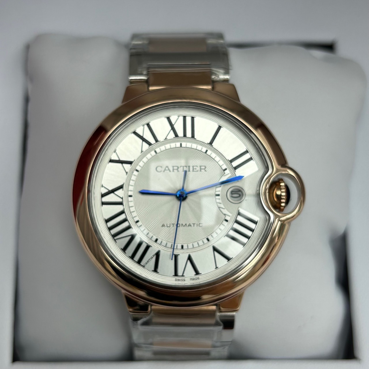 까르띠에-시계-해외배송 발롱블루 콤비