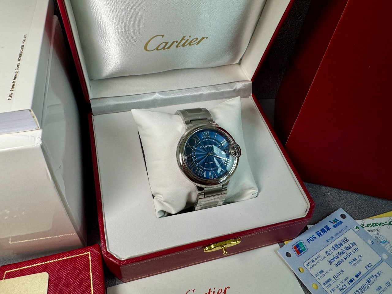 까르띠에-시계-국내배송 발롱 블루 드 블루다이얼 40mm