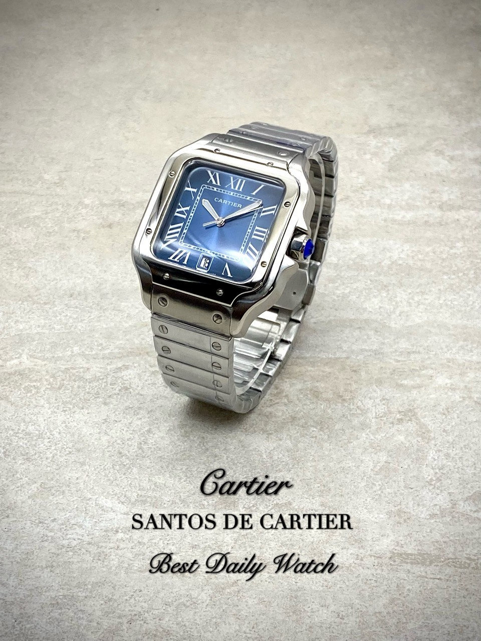 까르띠에-시계-국내배송 산토스 드 블루다이얼