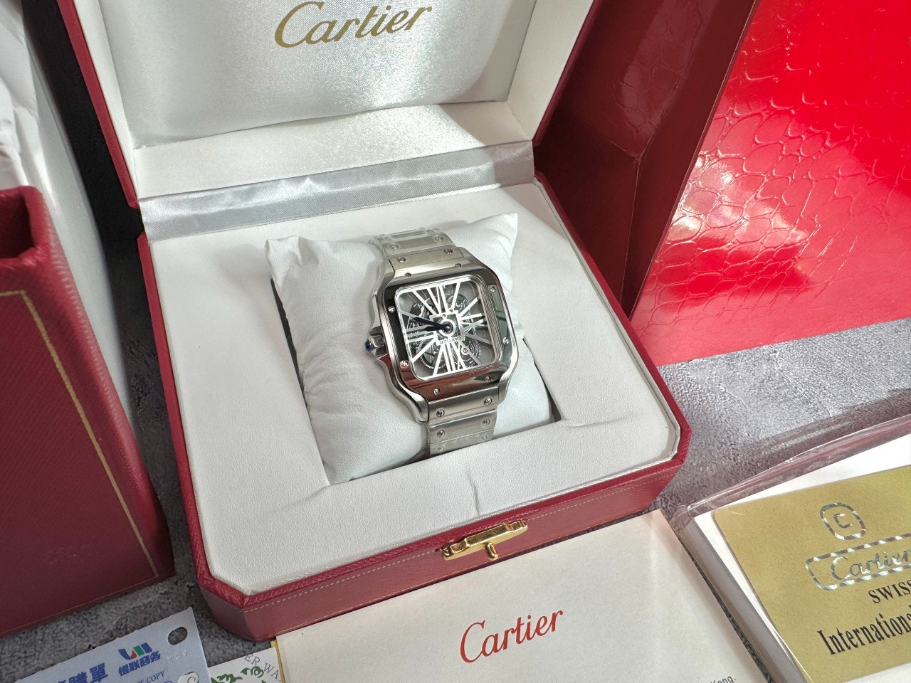 까르띠에-시계-국내배송 산토스 드 스켈레톤 40mm