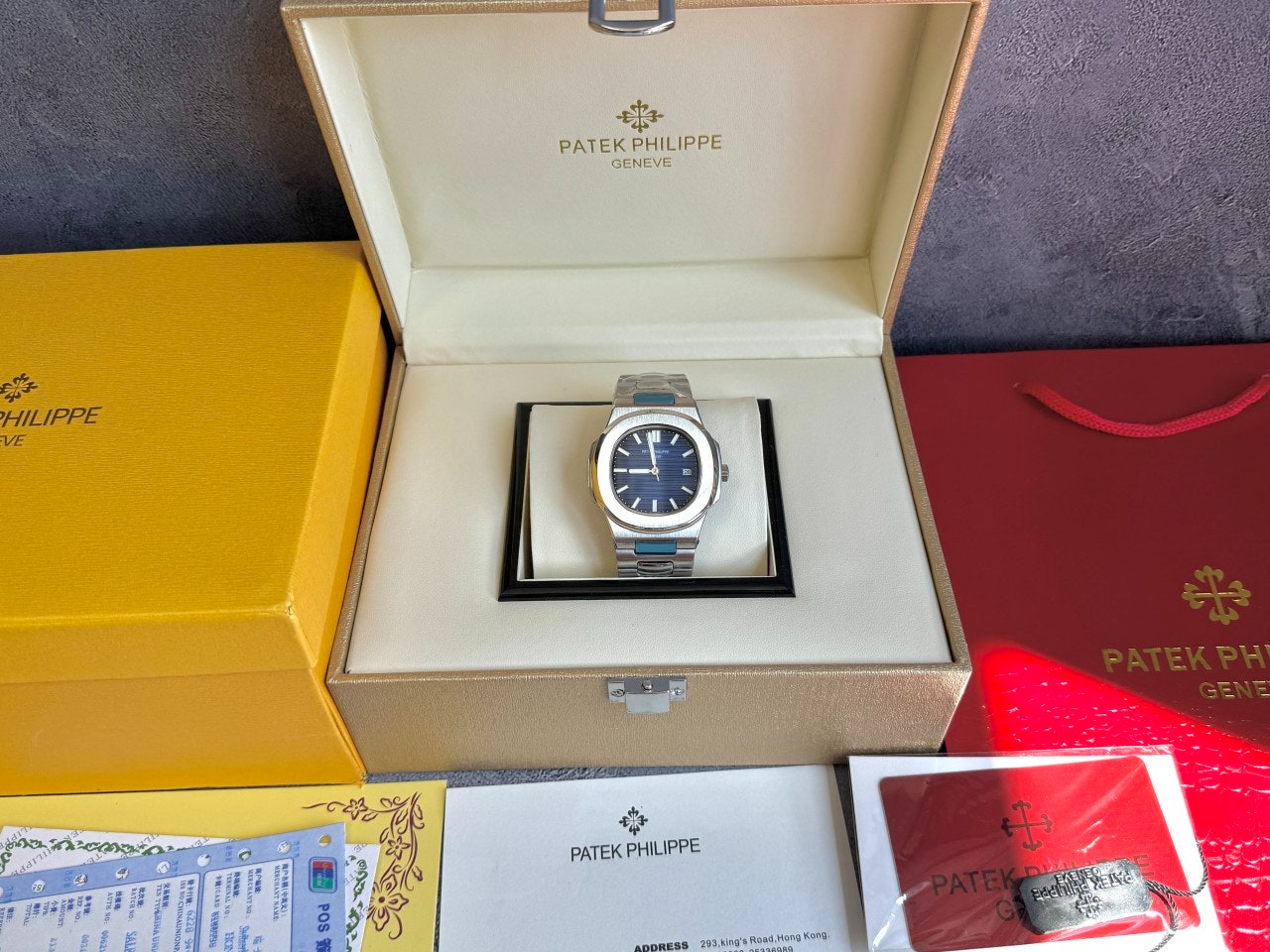 파텍필립-시계-국내배송 노틸러스 은장 블루다이얼 40mm