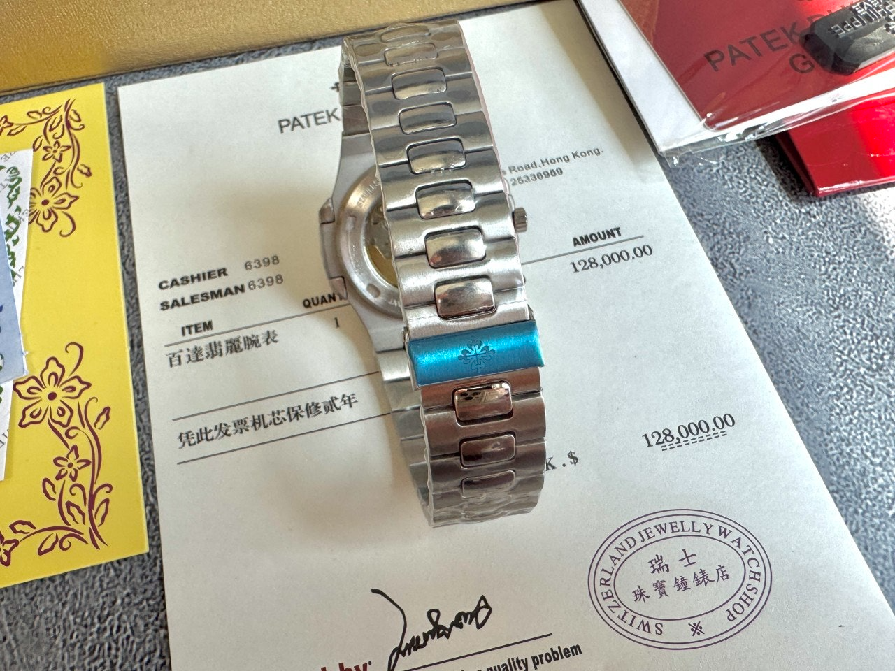 파텍필립-시계-국내배송 노틸러스 은장 블루다이얼 40mm